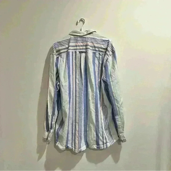Tommy Hilfiger | Vintage 90s pastel colors  striped mens button-up shirt - Picture 3 of 5